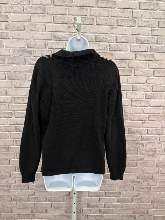 Izod Sweater, Black argyle, Large, Used - Good