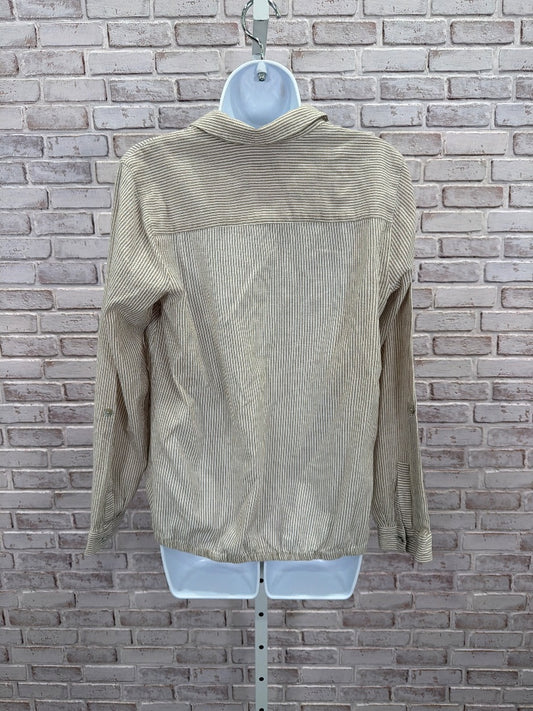 J.jill Shirt, Beige/white stripes, Small, Used - Good