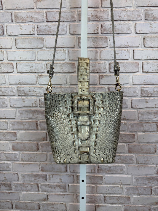Brahmin Melbourne Bucket Bag, Greige, One Size, Used - Excellent