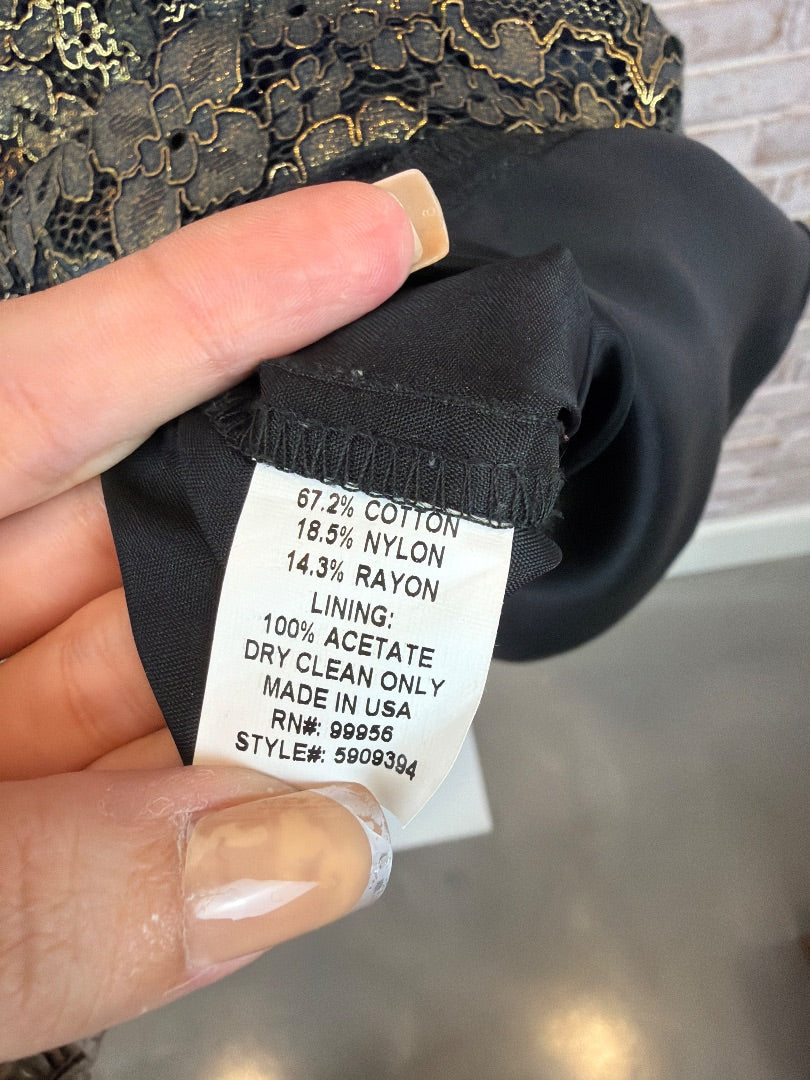 Shoshanna Dress, Black/gold, 12, New With Tags