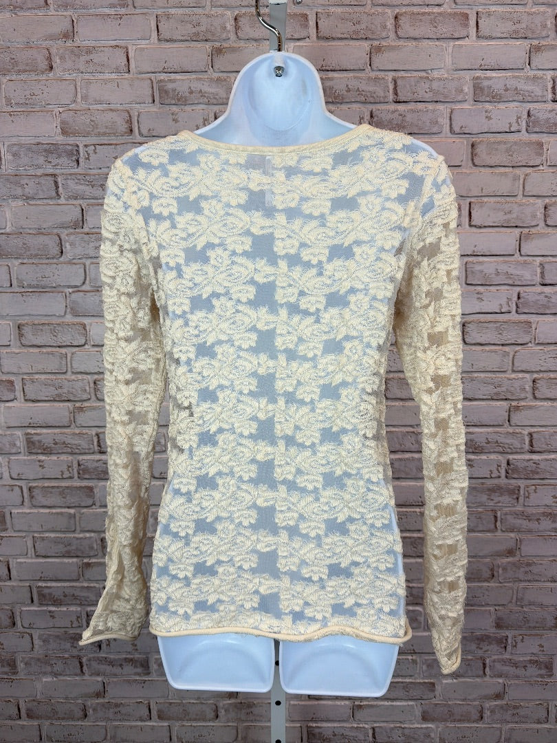 Free People Shirt, White, Small, Used - Good