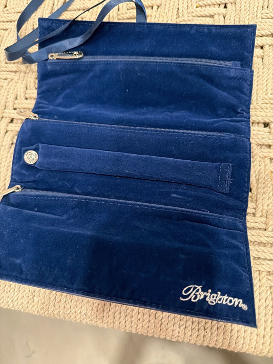 Brighton Navy multi Bag - Travel Jewelry Case - One Size - Excellent Condition