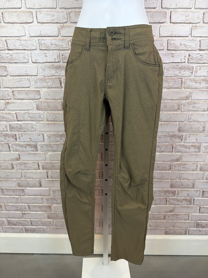 Prana Straight Fit Pants, Green, 0, Used - Excellent