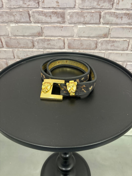 Mondi Belt, Black/gold/leopard, One Size, Used - Fair