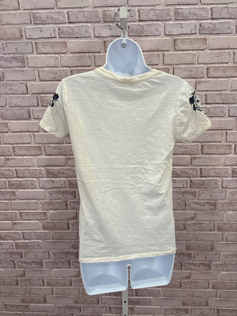 Lucky Brand Tee shirt, White/navy, Medium, Used - Good