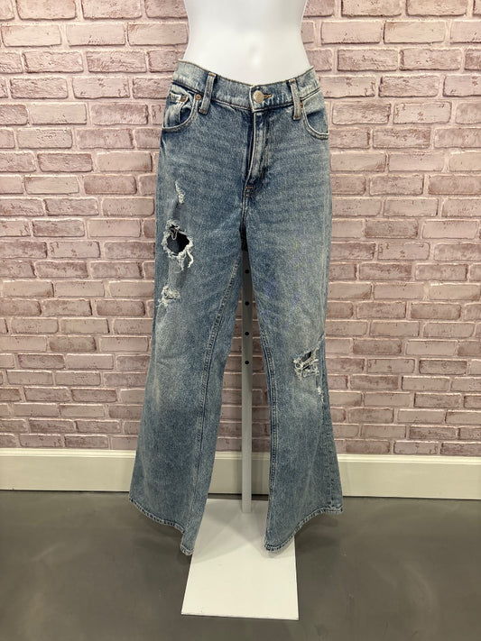 Aeropostale High Rise Flare Jeans, Denim, 8R, Used - Good