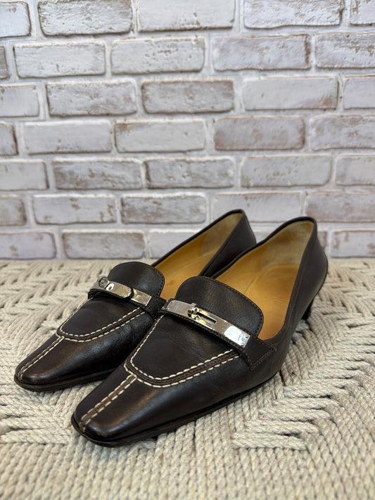 Hermes Kelly Pump Heels, Chocolate brown, 37.5, Used - Excellent