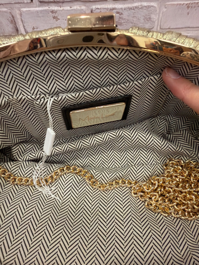 Moda Luxe Clutch, Gold, One Size, Used - Excellent