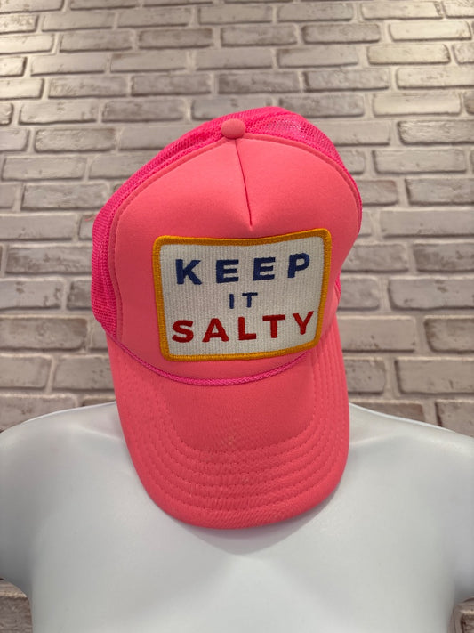 Friday Feelin “Keep It Salty” Baseball cap, Pink, One Size, Used - Good