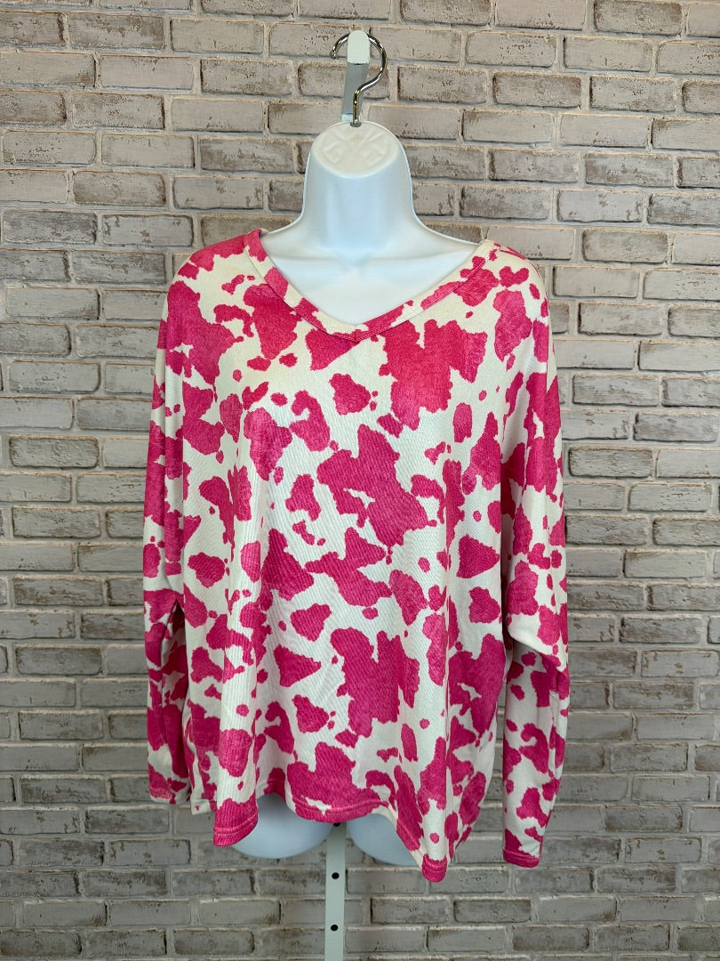 Hopely Shirt, white/pink, Medium, Used - Good