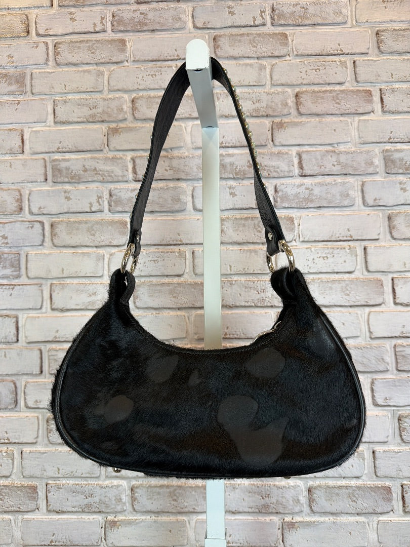 Bb Simon Calf Hair Handbag, Black, One Size, Used - Excellent