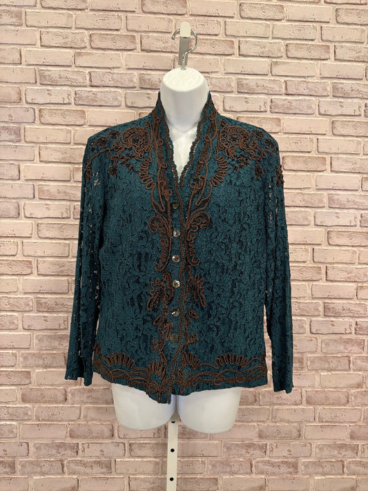 Coldwater Creek Jacket, Teal, Large, Used - Good