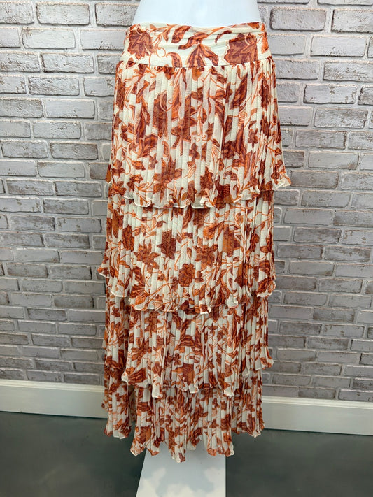 Antonio Melani Skirt, Orange/white, 14, Used - Excellent