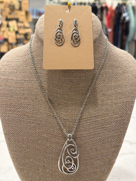 Brighton Matching Jewelry Set, Silver, One Size, Used - Good