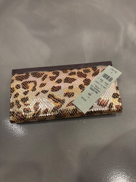 Cache Wallet, Gold leopard, One Size, New With Tags