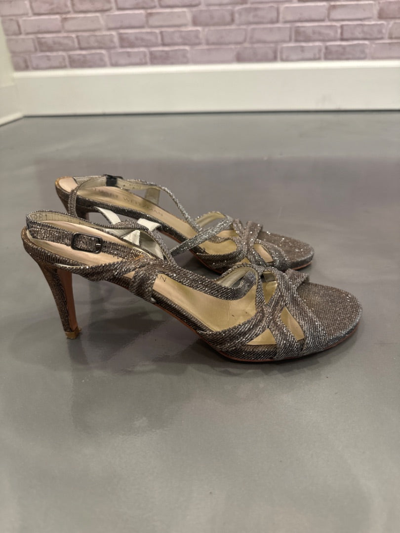 Stuart Weitzman heels, Silver, 8, Used - Good