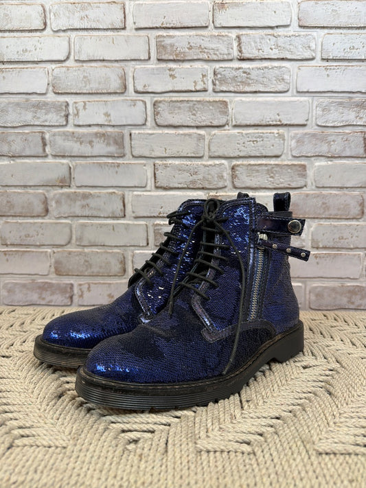 Armani Exchange Booties, black/blue, 8, Used - Good