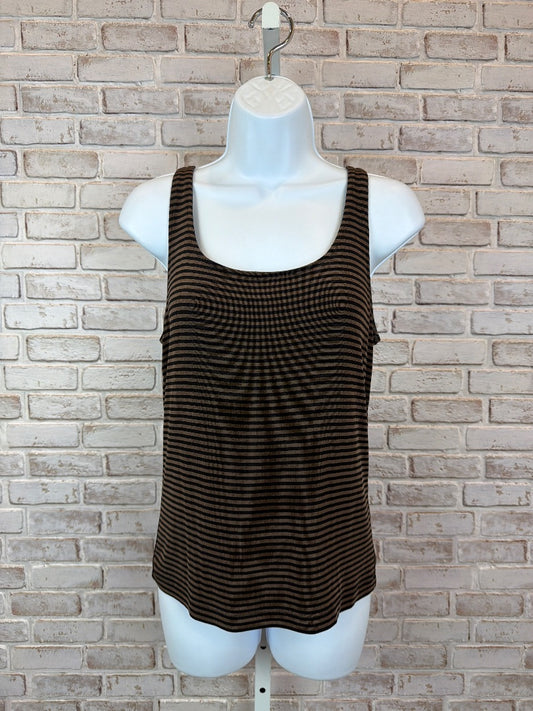 Chicos Tank top, brown/black multi, 1, Used - Good