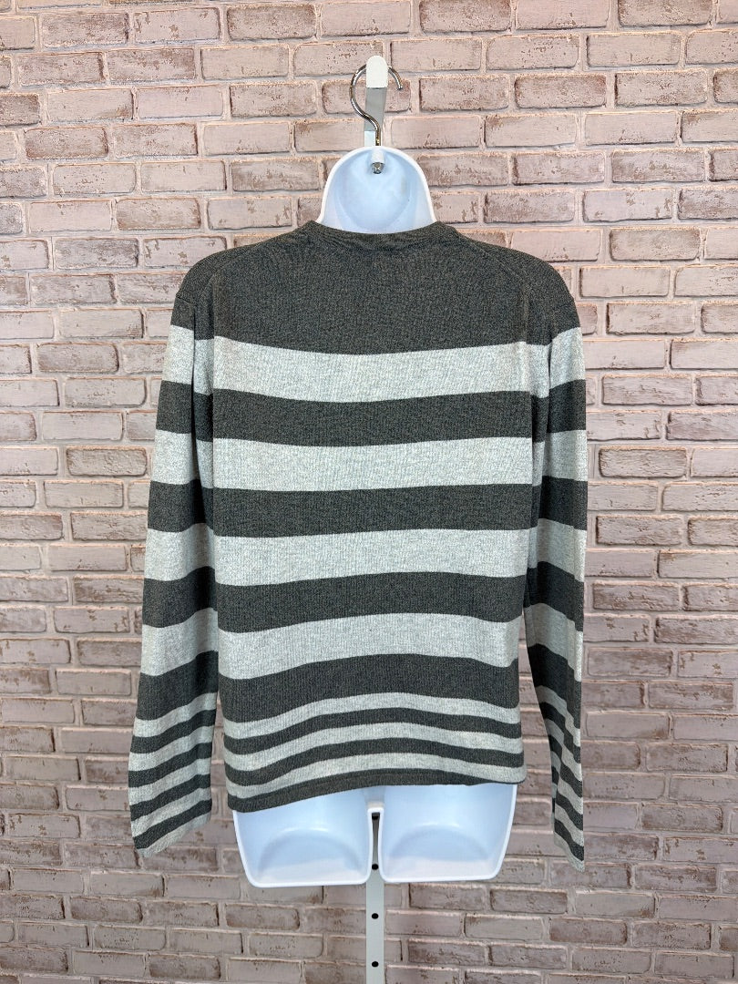 Vince Sweater, grey stripes, XL, Used - Good