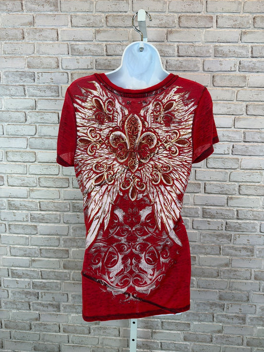 Maurices Shirt, Red multi, Medium, Used - Good