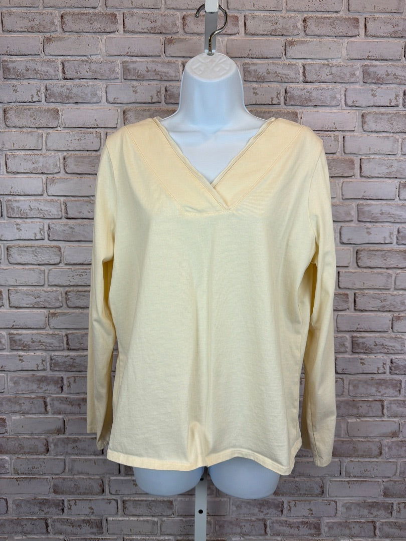 J.jill Shirt, Cream, Large, Used - Excellent