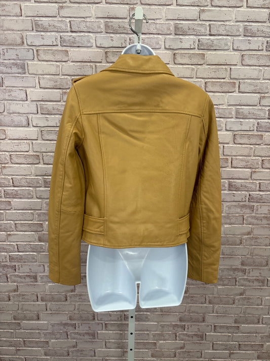 Walter baker Leather Jacket, Yellow, Small, New With Tags