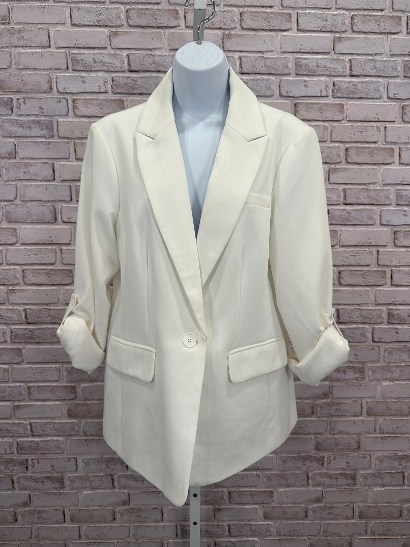 Velvet Heart Blazer, White, Medium, Used - Good