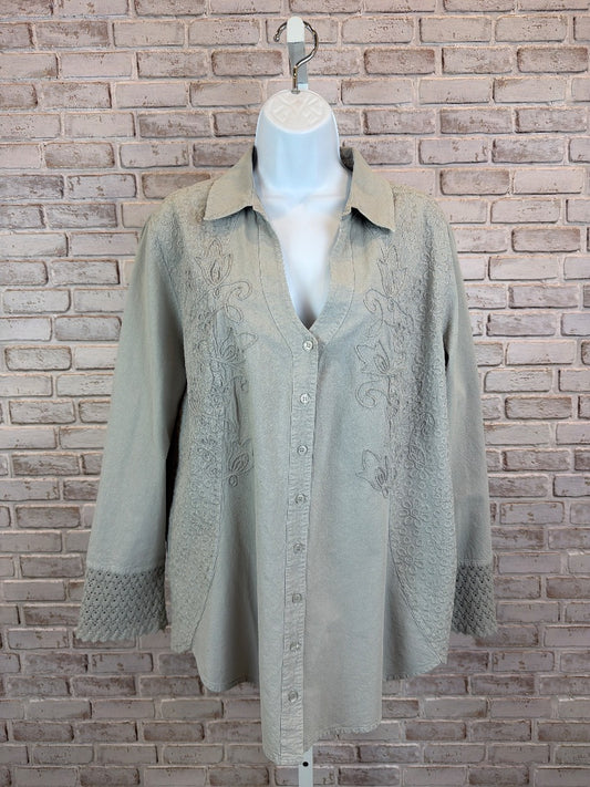 Soft Surroundings Tops, Grey, 1X, Used - Excellent