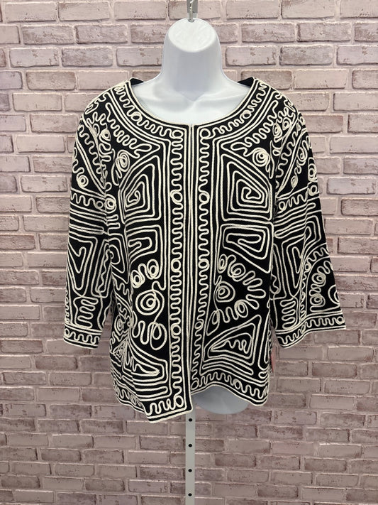 Joni B Blazer, Black/white, Large, New With Tags