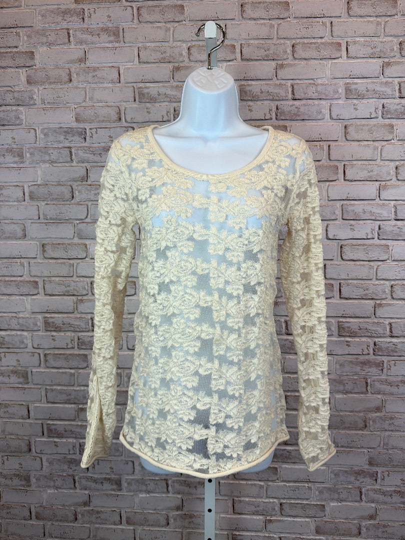 Free People Shirt, White, Small, Used - Good