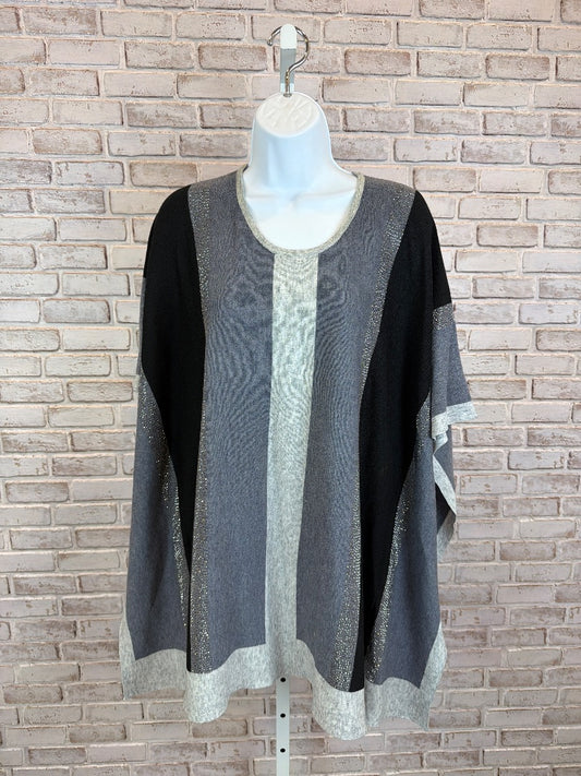 Alison Sheri Sweater, Grey/black stripes, Small, Used - Good