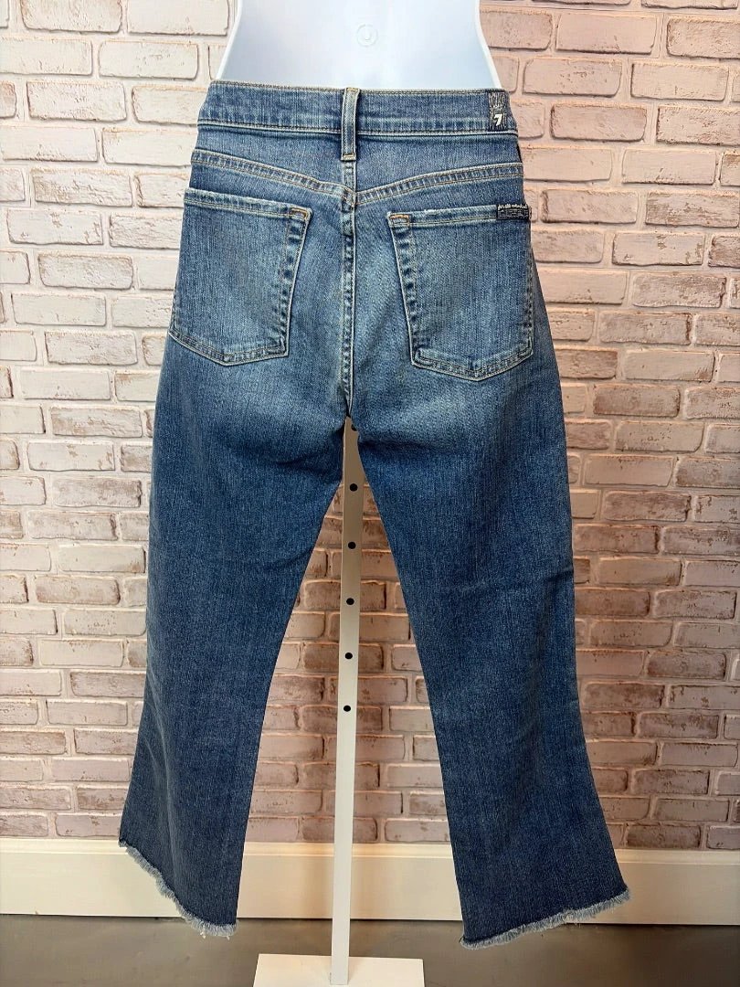 7 for All Mankind Bottom - Jeans – 7 for All Mankind Cropped Boot Jeans, Denim, 27, Used - Excellent