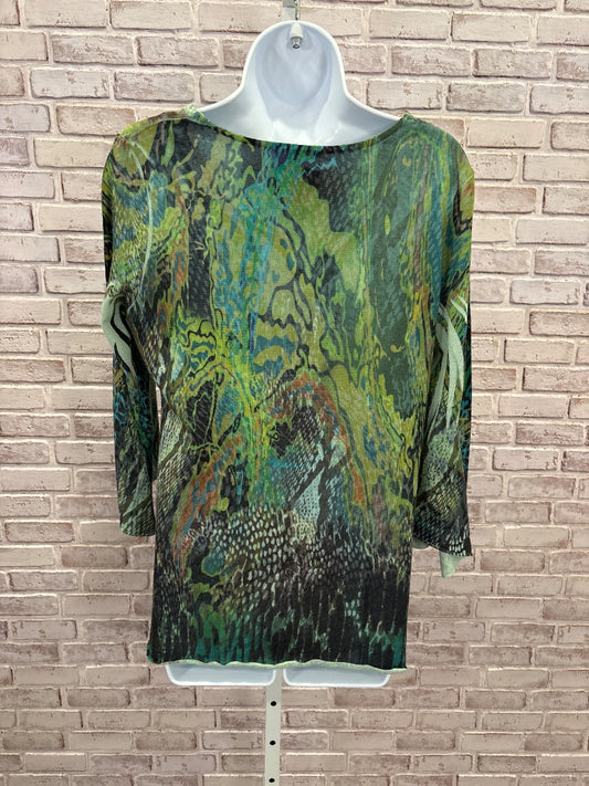 French Blue Shirt, Green multi, Large, Used - Good