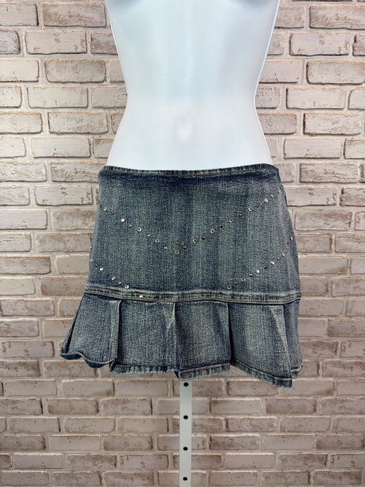 Acid Blue Skirt, Denim, 9, Used - Excellent