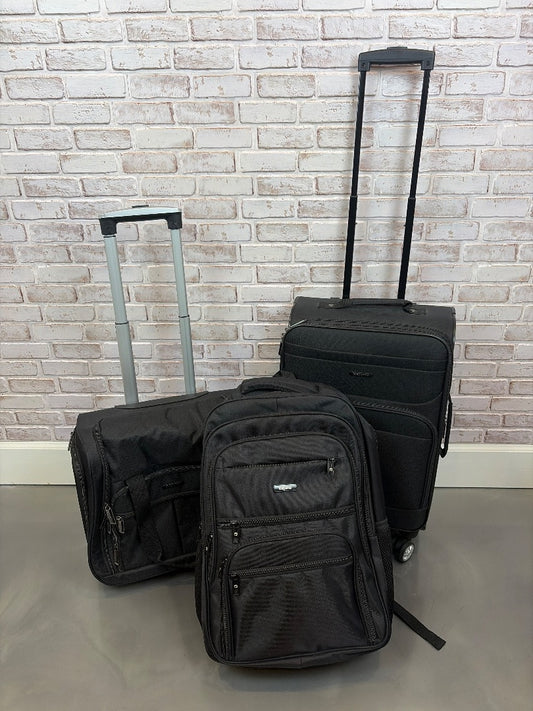 Dejuna Suitcase set, Black, One Size, Used - Excellent