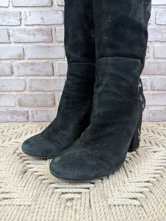 Kenneth Cole Knee-high boots, Black, 7.5, Used - Good