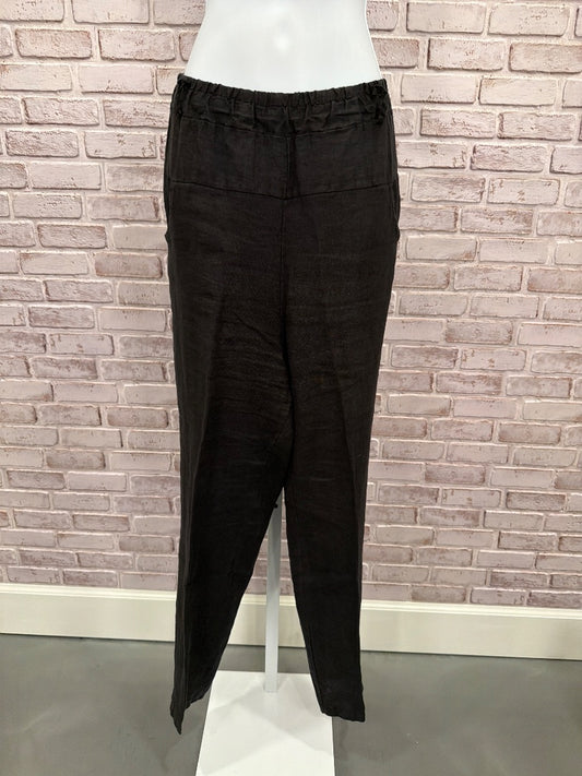 Tina Stephens Linen Pants, Black, One Size, Used - Good