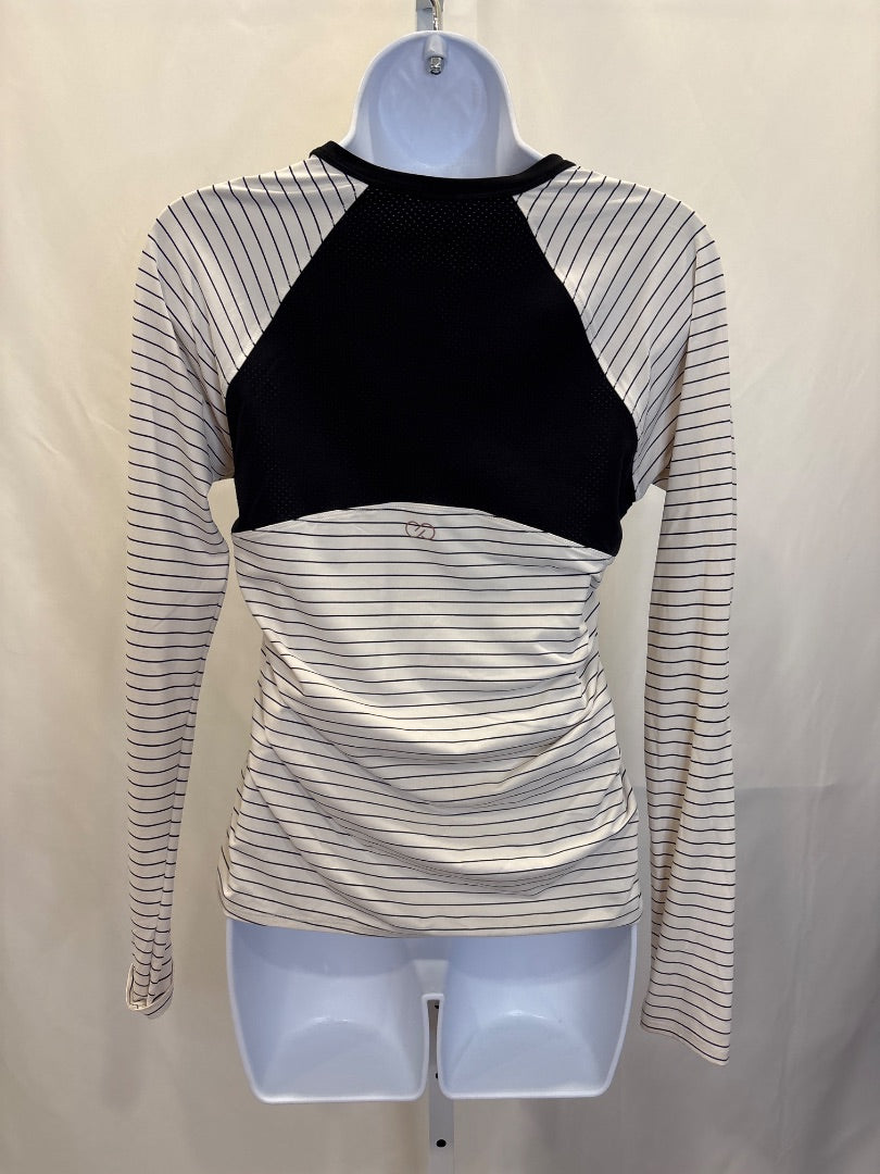 Calia Shirt, Cream/black stripes, Small