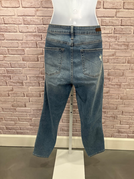 Kut High Rise Ankle Slim Straight Leg Jeans, Denim, 8, Used - Good