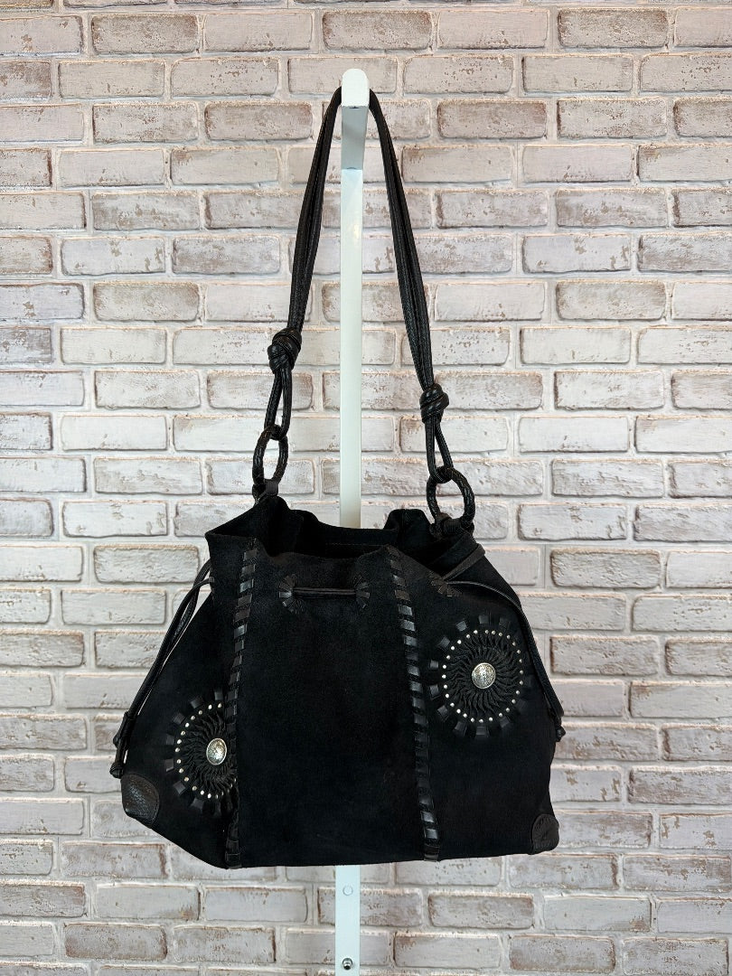 Brighton Starry Suede Draw String Handbag