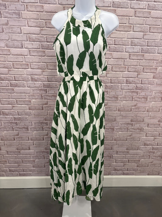 Chic wish Dress, White/green, Large, New With Tags