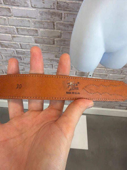 Tony Lama Accessory - Belt – Tony Lama Leather Belt, Red/black, 30, Used - Excellent