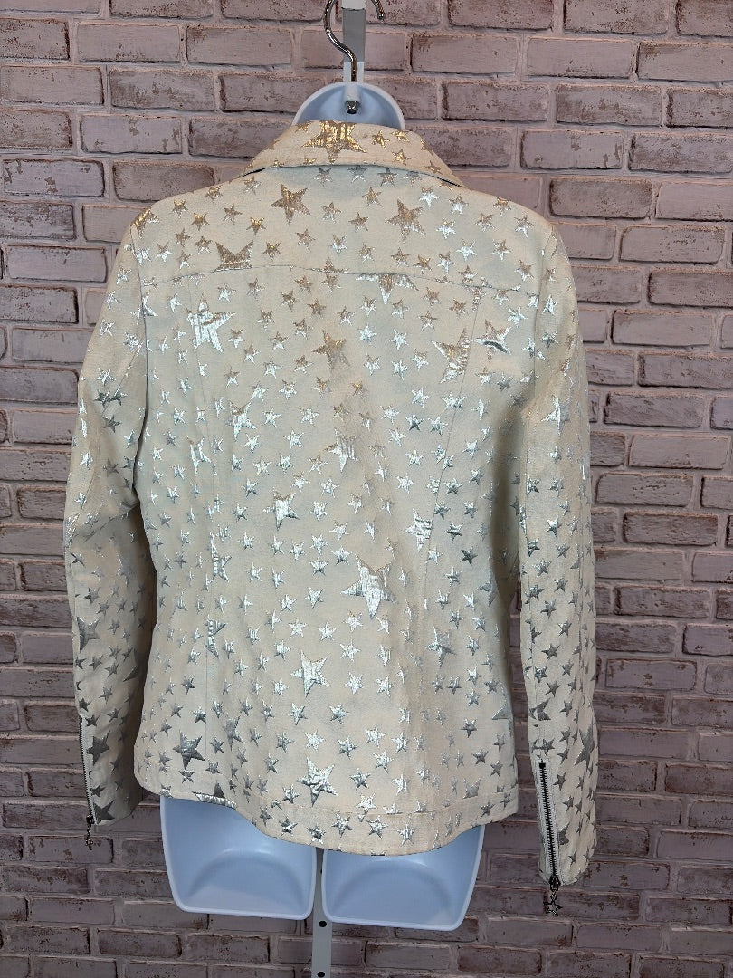 Hillary Radley for Katherine Barclay Jacket, White/silver, One Size, Used - Good