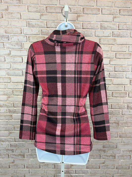 David Cline Shirt, Pink plaid, Small, Used - Good