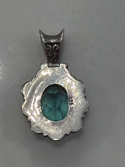 Various Pendant, Silver/blue, One Size, Used - Good