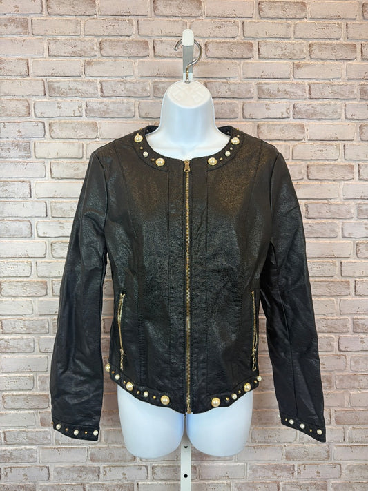 Frank Lyman faux leather Jacket, Black, Small, Used - Excellent