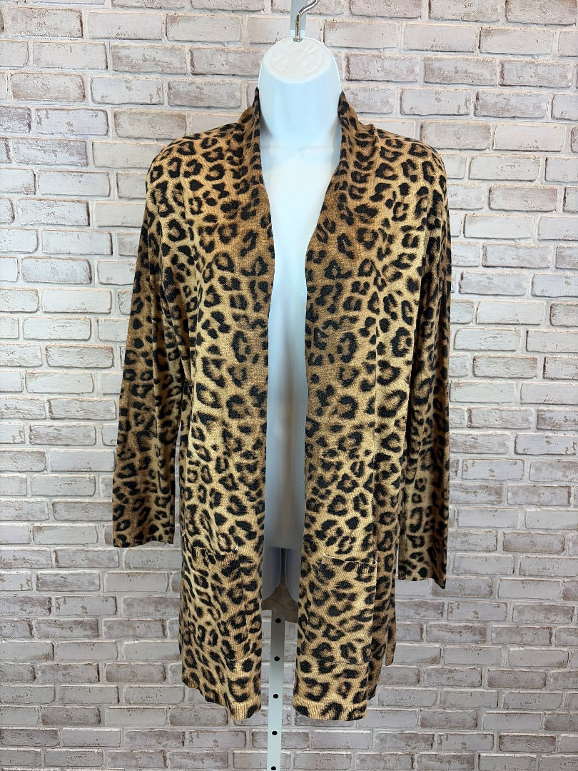 Chicos Cardigan, Animal, Large/2, Used - Excellent