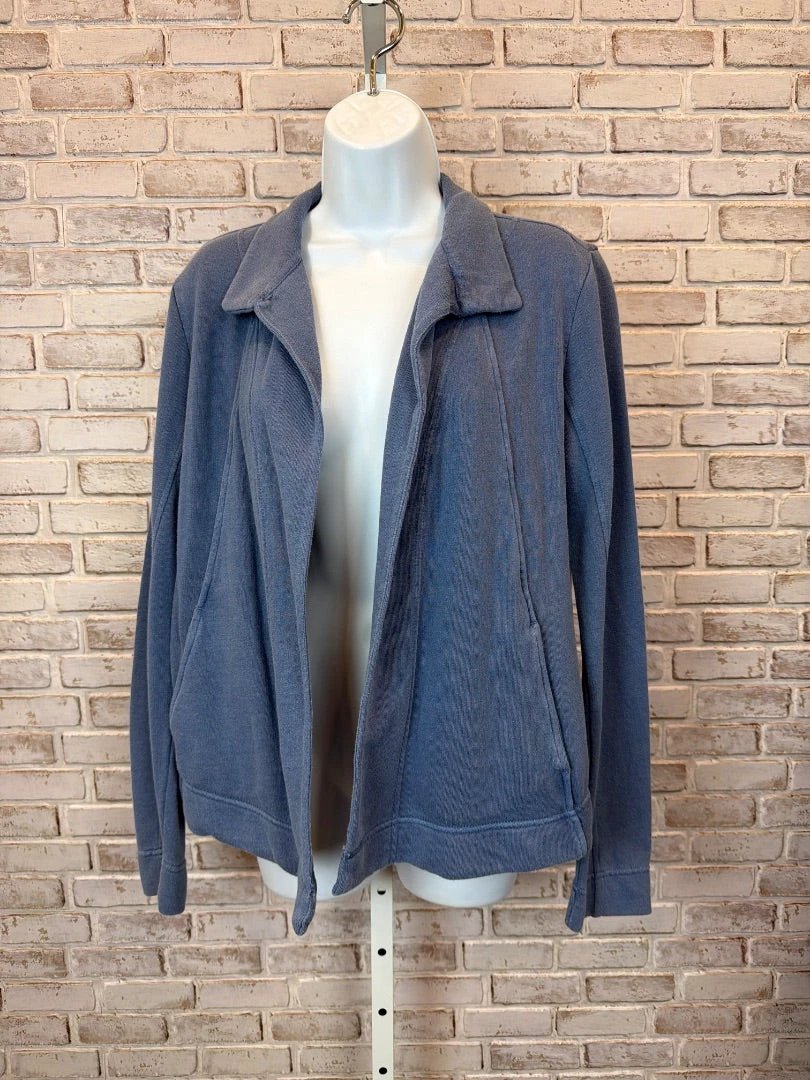 Caslon Open Front Cardigan Cotton Blend – Blue, Size Medium – New With Tags Condition