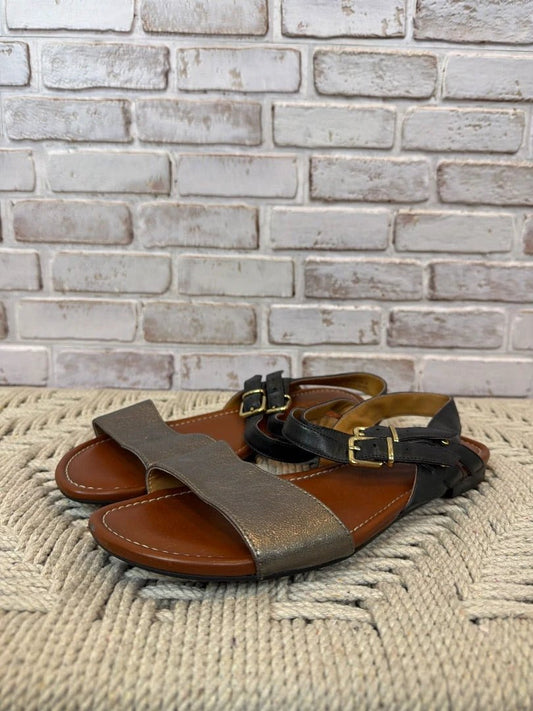 Clarks Sandals – Silver/Black, Size 9 – Excellent Condition