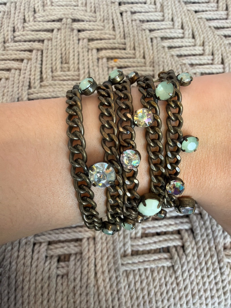 Chicos Bracelet, Bronze/seafoam, One Size, Used - Excellent